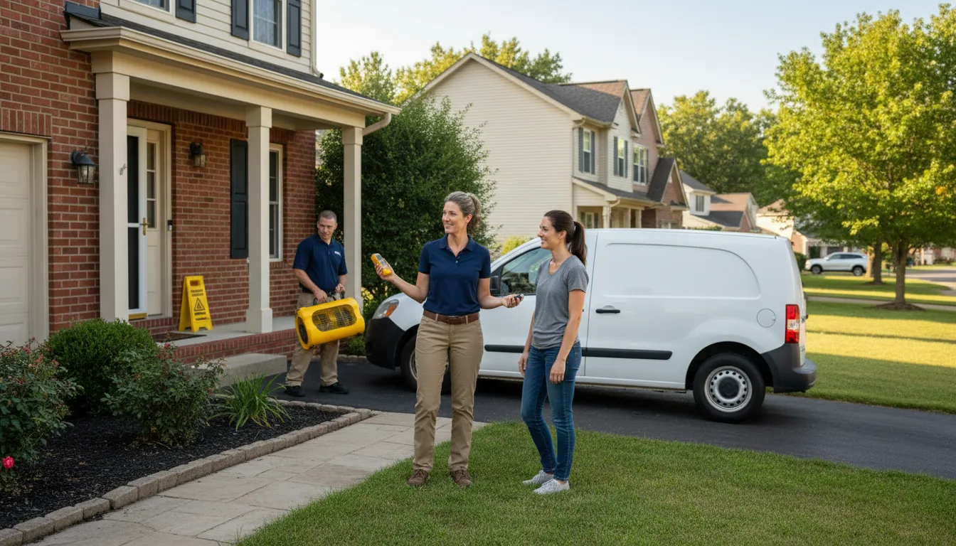 Residential water damage restoration in Farmerville, LA